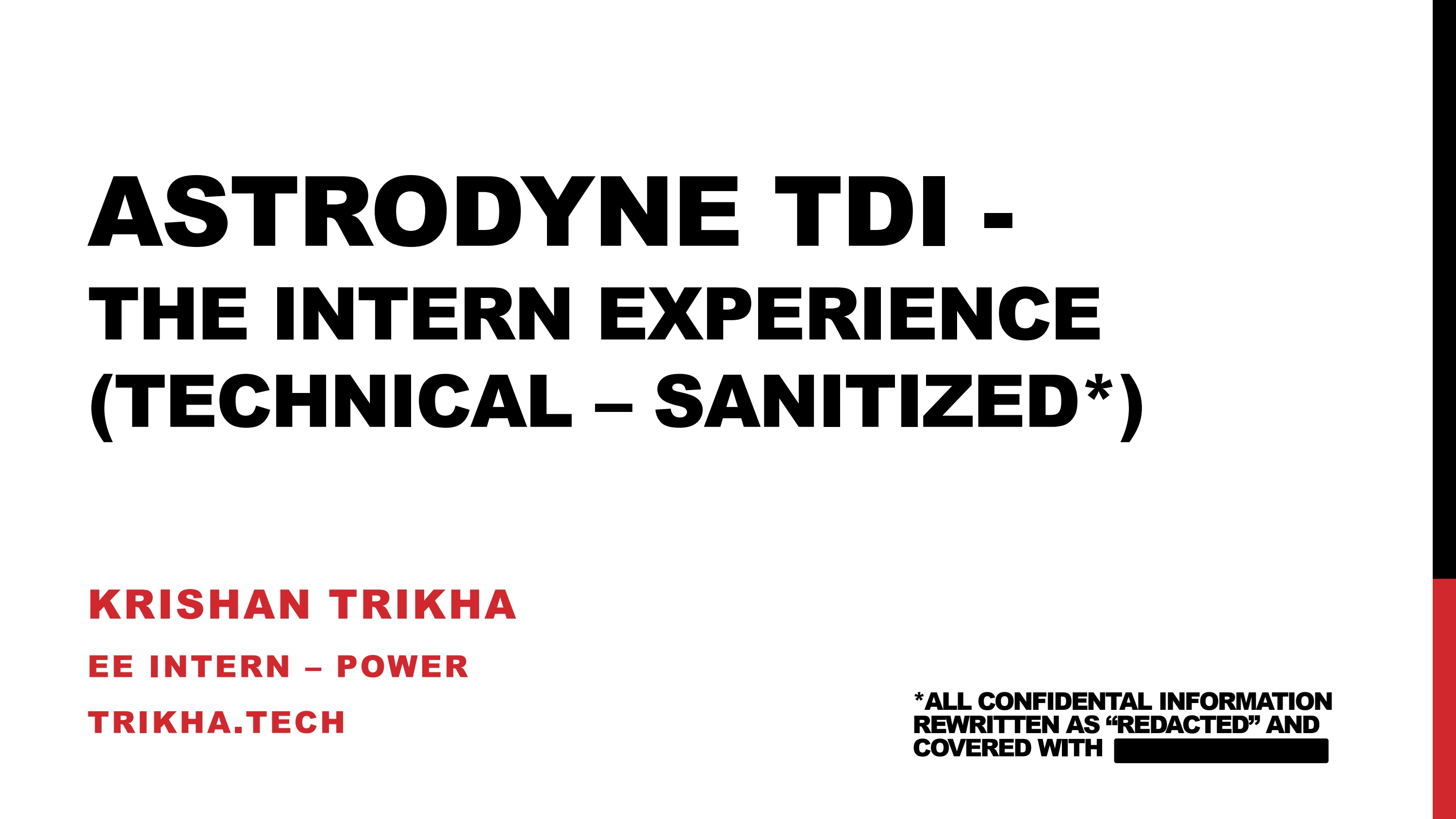 Astrodyne TDI Slides
